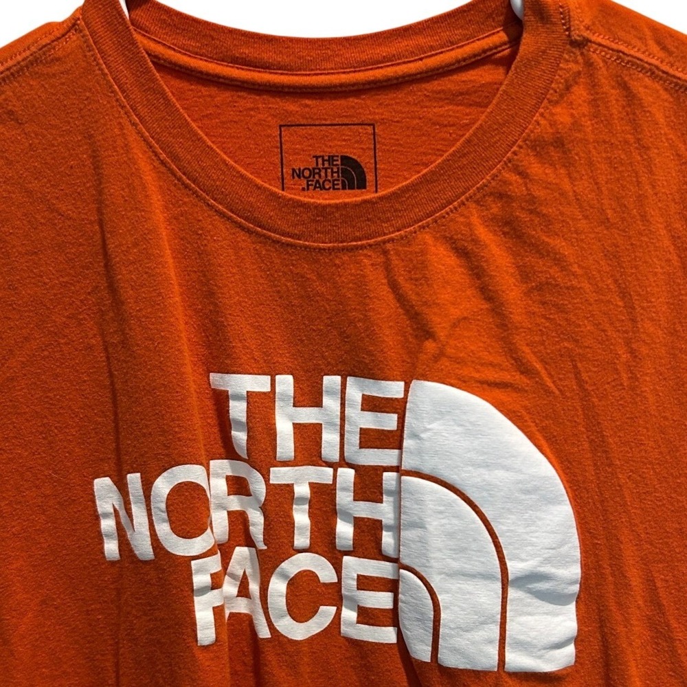 The North Face T-Shirt XL Mens Orange White Graphic Logo Short Sleeve Tee
